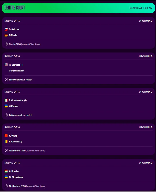 wta rouen partidos jueves16 abril 2026