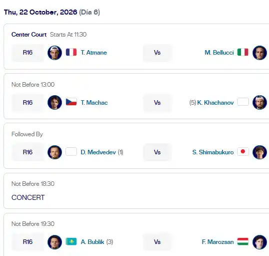 atp almaty jueves22 octubre 2026 tiroalpalo