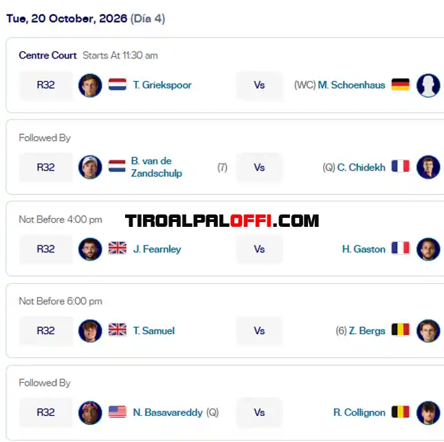 atp bruselas ronda1 martes20 octubre 2026 tiroalpalo
